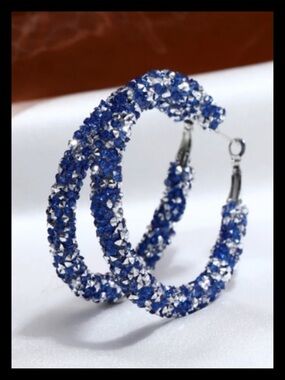 💕Rhinestone Hoop Earrings BRAND NEW💕